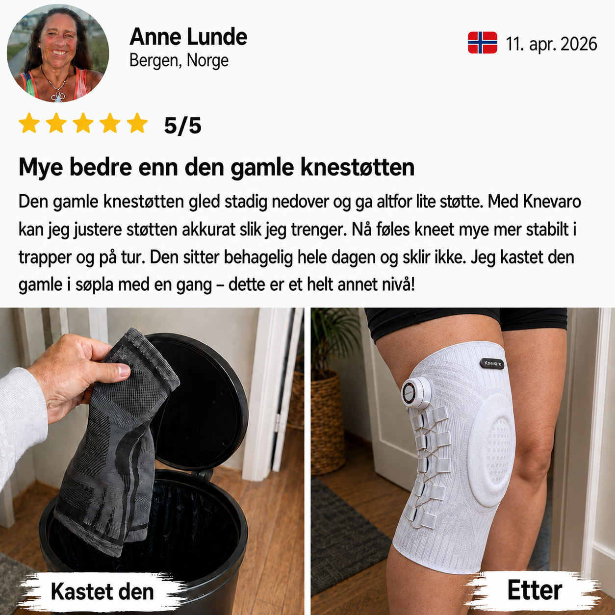Knevaro – Avlast kneet. Beveg deg friere